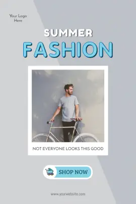 Online Editable Summer Fashion Offer Pinterest Graphic
