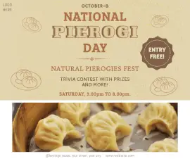 Online Editable National Pierogi Day Facebook Post