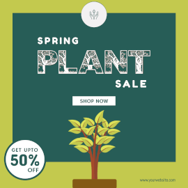 Online Editable Spring Plant Sale Instagram Ad
