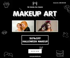 Online Editable Makeup Art Offers Facebook Post