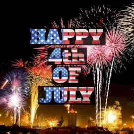 Online Editable America's Independence day with US Flag Masked Font Instagram Post
