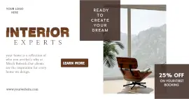 Online Editable Interior Design Offer Promotion Facebook Ad post