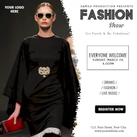 Online Editable Fashion Show Event Social Media Post