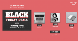Online Editable Red and Black Friday Deals Facebook Ad Post