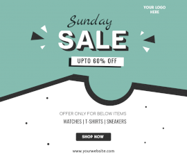 Online Editable Sunday Sale Facebook Post