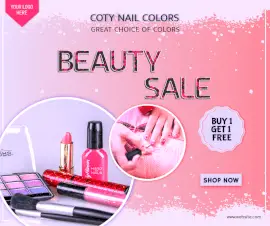 Online Editable Cosmetics Products Sale Facebook Post
