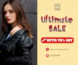 Online Editable Ultimate Women Clothes Sale Design Facebook Post