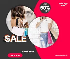 Online Editable End of The Year Sale Facebook Post