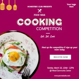 Online Editable Cooking Competition Instagram Ad