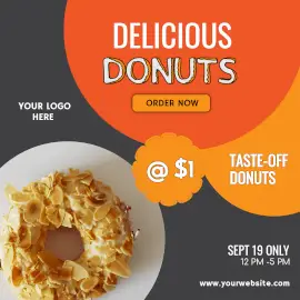 Online Editable Special Donut Offers Instagram Ad