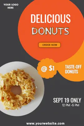 Online Editable Special Donut Offers Pinterest Graphic