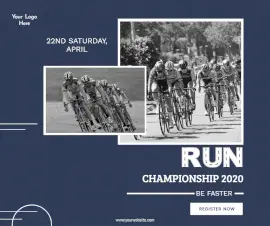 Online Editable Bicycle Championship Ad Facebook Post