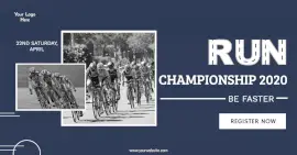 Online Editable Run Championship Facebook Ad post