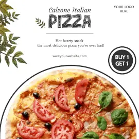 Online Editable Calzone Pizza Special Offer Instagram Ad