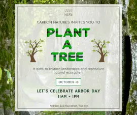 Online Editable Arbor Day Tree Planting Event Facebook Post