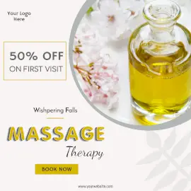 Online Editable Offers On Massage Therapy Instagram Ad