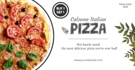 Online Editable Calzone Pizza Special Offer Facebook Ad Post