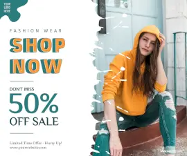 Online Editable Fashion Sale Offer Ad Facebook Post