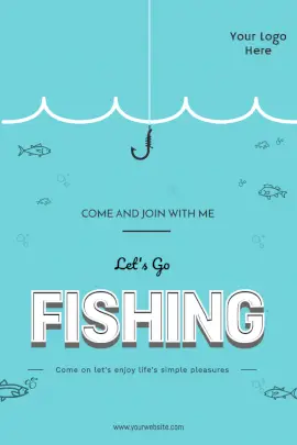 Online Editable Fishing Invite Pinterest Graphic
