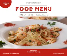 Online Editable Food Menu Cover Facebook Post