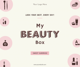 Online Editable Beauty Blog Promotion Facebook Post