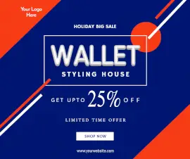 Online Editable Holiday Sale Facebook Post