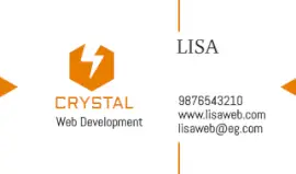 Online Editable Vivid Orange Web development Business Card
