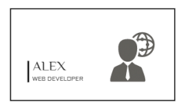Online Editable White Web Developer Business Card