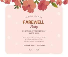 Online Editable Farewell Party Invite Facebook Post