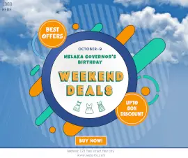 Online Editable Melaka Governor's Birthday Offers Facebook Post