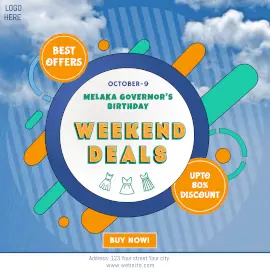Online Editable Melaka Governor's Birthday Offers Instagram Ad