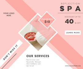 Online Editable Special Offers On Spa Services Facebook Post