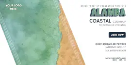 Online Editable Alamba Coastal Cleanup Twitter Post