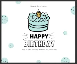 Online Editable Happy Birthday Wishes Facebook Post