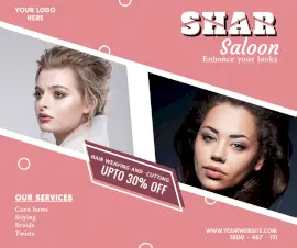 Online Editable Shar Saloon Ad Facebook Post