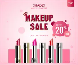 Online Editable Pink Lipstick and Cosmetics Sale Facebook Post