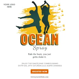 Online Editable Ocean Spray Dance Invite Instagram Post
