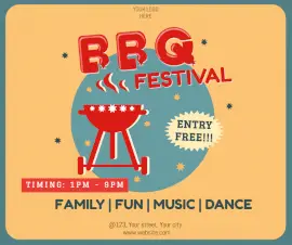 Online Editable BBQ Festival Facebook Post