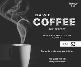 Online Editable Coffee Facebook Post