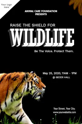 Online Editable Wildlife Awareness Pinterest Graphic