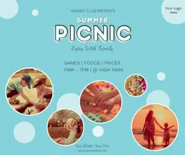 Online Editable Summer Picnic Facebook Post