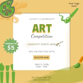 Online Editable Art Competition Poster Instagram Ad