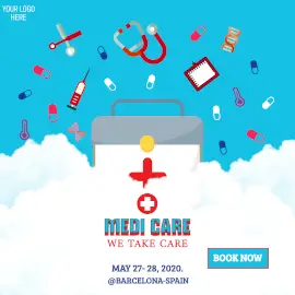 Online Editable Medical Care Campaign Instagram Ad