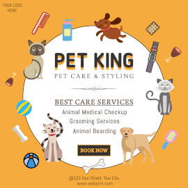 Online Editable Pet Care Promotion Instagram Ad