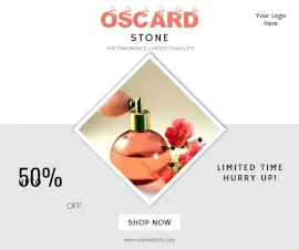 Online Editable Perfume Promotion Offers Facebook Post
