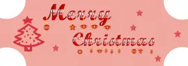 Online Editable Soft Red Merry Christmas Tumblr Banner