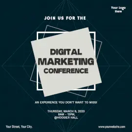 Online Editable Digital Marketing Conference Social Media Post