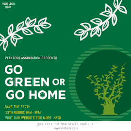 Online Editable Go Green Campaign Instagram Ad