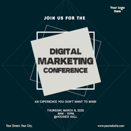 Online Editable Digital Marketing Conference Instagram Ad