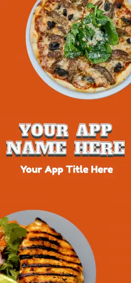 Online Editable Fast Food iPhone Portrait App Screenshot